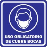 SEÑALAMIENTO USO OBLIGATORIO CUBRE-BOCAS 30X40