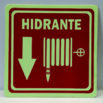 SEÑALAMIENTO DE HIDRANTE FOTOLUMINICENTE 20 X 20