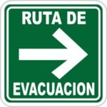 SEÑALAMIENTO DE RUTA DE EVACUACIÓN DERECHA 20X20