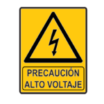 SEÑALAMIENTO PRECAUCION ALTO VOLTAJE 30X40