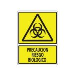 SEÑALAMIENTO PRECAUCION RIESGO BIOLOGICO 30X40