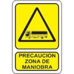 SEÑALAMIENTO PRECAUCION ZONA DE MANIOBRA 30X40